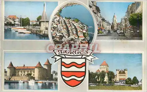 Cartes postales moderne Morges Le Port La Grand Rue La Ville Le Chateau de Morges Le Chateau de Vufflens