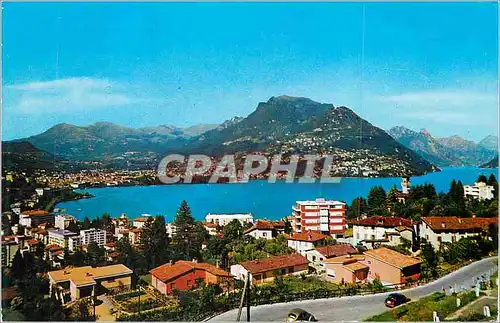 Cartes postales moderne Lugano Vue Generale depuis le Mont S Salvatore