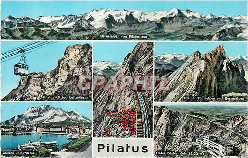 Cartes postales moderne Pilatus Kulm Hotel 2132 m u M Bateau