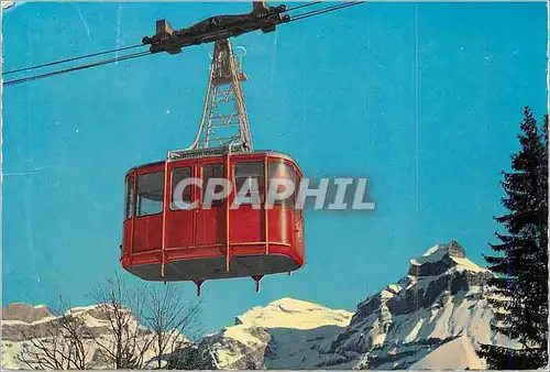 Moderne Karte Engelgerg Schwebebahn Gerschnialp Trubsee Teleferique