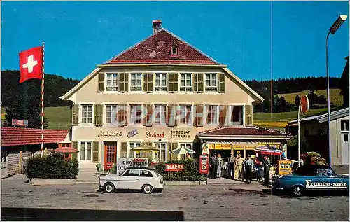 Cartes postales moderne Les Verrieres Frontiere Franco Suisse Bazar Alimentation Bar Suchard France Soir Chocolat