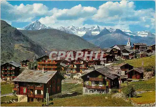 Cartes postales moderne Grachen 1620 m Wallis Bietschhorn 3934 m