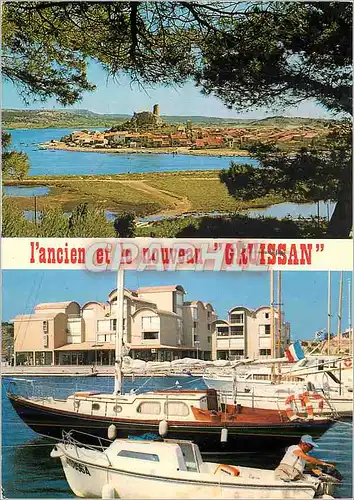 Cartes postales moderne L'ancien et le Nouveau Gruissan (Aude) Souvenir Bateaux