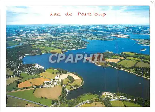 Moderne Karte Le Lac de Pareloup Aveyron Parmi les plus vastes plans d'eau de France