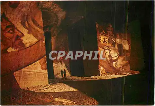 Moderne Karte Les Baux de Provence Cathedrale d'Images Le Moyen Age Spectacle Albert Plecy Fresque de Canavesi