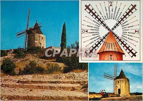 Cartes postales moderne Fontvieille Le Moulin de Daudet et les 32 Vents de Provence