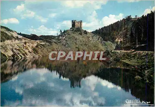 Moderne Karte Environs de Saint Flour (Cantal) Le Chateau d'Alleuze