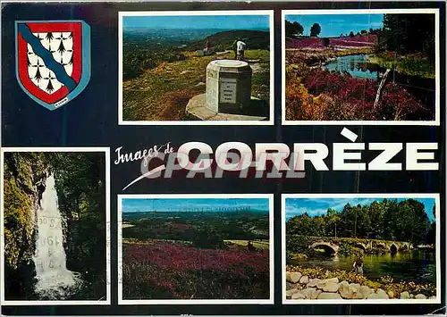 Cartes postales moderne Correze Pittoresque Cascade de Gimel La queue de Cheval Puy des Monedieres (alt 908 m) Vallee de