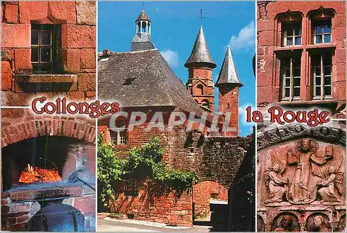 Cartes postales moderne Collonges la Rouge (Correze) Promenade dans le Village le Four a Pain Fenetre a Meneaux Detail d