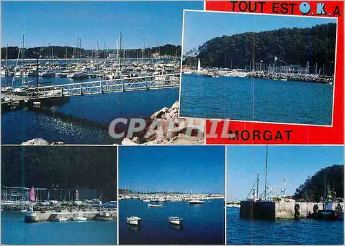 Cartes postales moderne Morgat (Finistere Nord) Vues diverses du Port et de la Plage (Cliches J Alix)