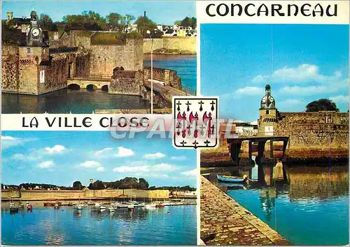 Moderne Karte Concarneau (Finistere) la Bretagne en Couleurs la Ville Close et ses Remparts