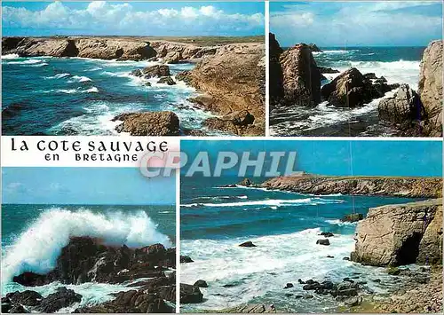 Cartes postales moderne La Bretagne Pittoresque Defiant les Assauts d'une Mer Violente la Cote Sauvage