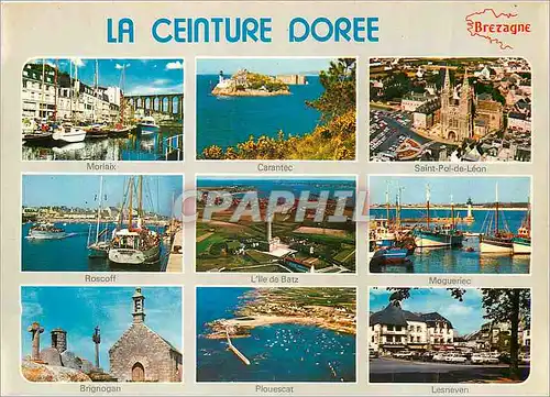 Cartes postales moderne La Ceinture Doree les Sites Touristiques Couleurs de Bretagne Morlaix Carantec Saint Pol de Leon