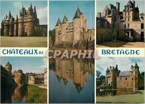 Cartes postales moderne Chateaux de Bretagne Vitre Josselin Kerjean Fougeres Trecesson la Bretagne en Couleurs