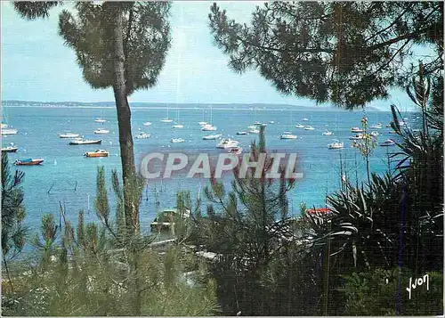 Moderne Karte Bassin d'Arcachon (Gironde) Couleurs et Lumiere de France tres Jolie vue sur le Bassin