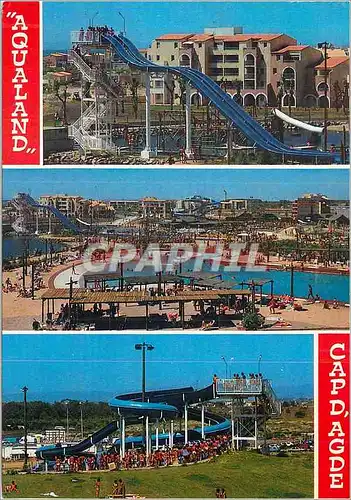 Moderne Karte Cap d'Agde (Herault) Aqualand