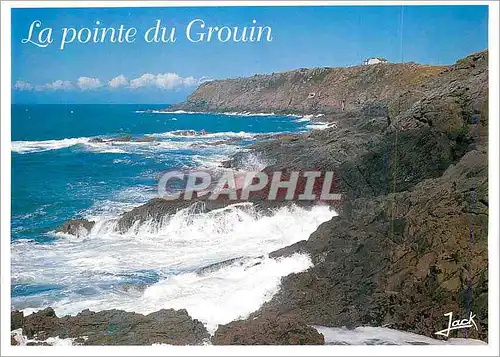 Moderne Karte Cancale Ille et Vilaine Cote d'Emeraude la Pointe du Grouin par Grosse Mer