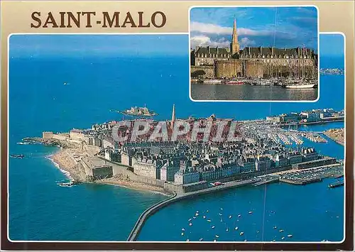 Cartes postales moderne Saint Malo Cite Corsaire (Ille et Vilaine) la Cote d'Emeraude Couleurs de Bretagne la Ville Intr