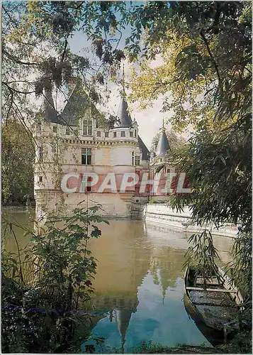 Cartes postales moderne Azay le Rideau (I et L) le Chateau se Mirant dans un Bras de l'Indre