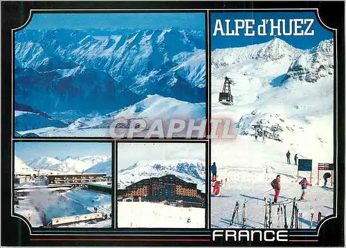 Moderne Karte Alpe d'Huez Isere Altitude 1860 3350m
