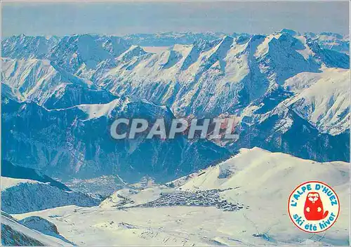 Cartes postales moderne Alpes d'Huez Isere Altitude 1860m 3e Troncon du Telepherique des Grandes Rousses (Altitude 3350m