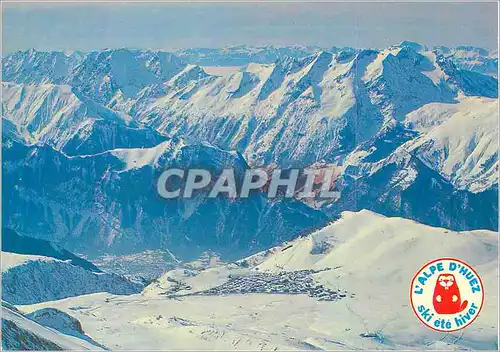 Moderne Karte Alpes d'Huez Isere Altitude 1860m 3e Troncon du Telepherique des Grandes Rousses (Altitude 3350m