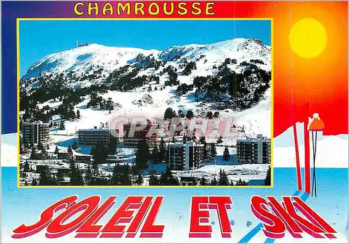 Moderne Karte Chamrousse (Isere) Altitude 1650 2250 m Soleil et Ski