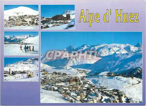 Moderne Karte Alpe d'Huez Isere France Altitude 1860 3350 m