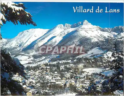 Moderne Karte Villard de Lans Isere France alt 1050 2170m Station Ete Hiver