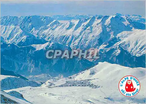 Cartes postales moderne Alpe d'Huez Isere Altitude 1860 3350 m 3e Troncon du Telepherique des Grandes Rousses (Altitude
