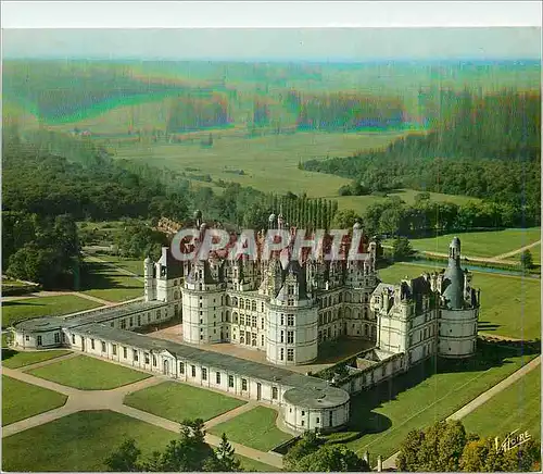 Cartes postales moderne Chambord (Loir et Cher) les Merveille du Val de Loire vue Aerienne du Chateau (XVIe siecle) la F