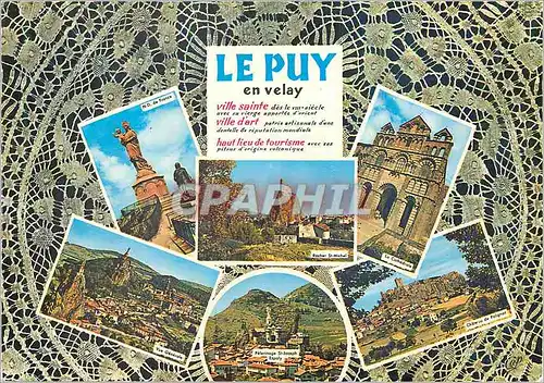 Moderne Karte Le Puy en Velay Ville Sainte Ville d'Art Haut Lieu de Tourisme