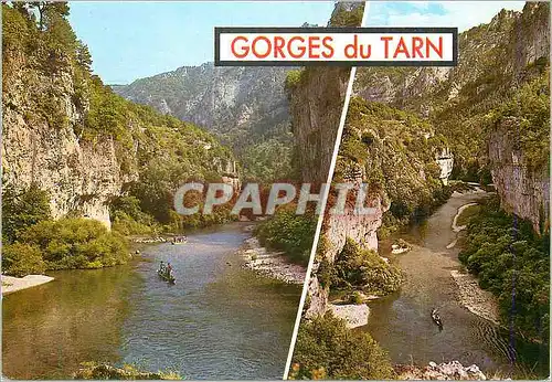 Moderne Karte En Parcourant les Gorges du Tarn Passage des Barques dans les Detroits