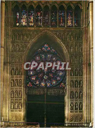 Cartes postales moderne Reims la Cathedrale (XIIIe siecle) Interieur du Portail Principal (Petite Rose Ouest)