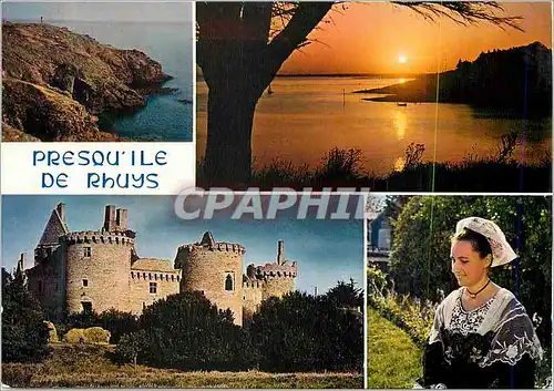 Cartes postales moderne Presqu'Ile de Rhuys la Bretagne en Couleurs le Grand Mont a Saint Gildas de Rhuys Coucher de Sol