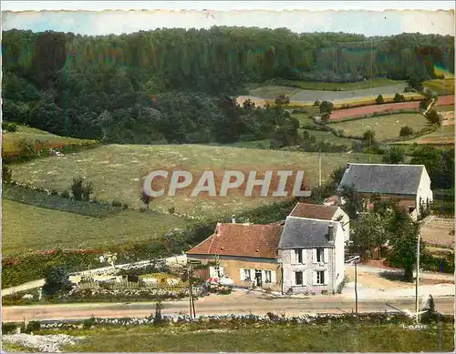 Moderne Karte En Avion au Dessus de Plainefas (Nievre) Cafe Restaurant Maladier