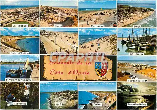 Cartes postales moderne Souvenir de la Cote d'Opale le Touquet Stella Merlimont Berck Baie d'Authie