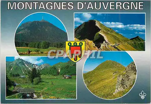 Cartes postales moderne Les Montagnes d'Auvergne le Puy de Dome (1465m) le Puy Mary (1787m)