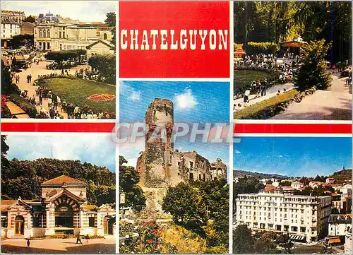 Moderne Karte Chatelguyon (Puy de Dome) Altitude 406m Station Thermale et Touristique le Parc et le Casino l'E