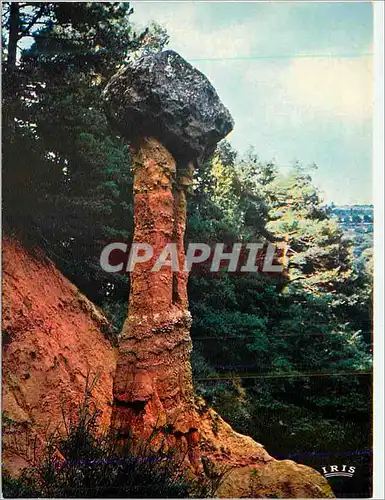 Moderne Karte Auvergne la Cheminee des Fees Cendre Rouge des Volcans