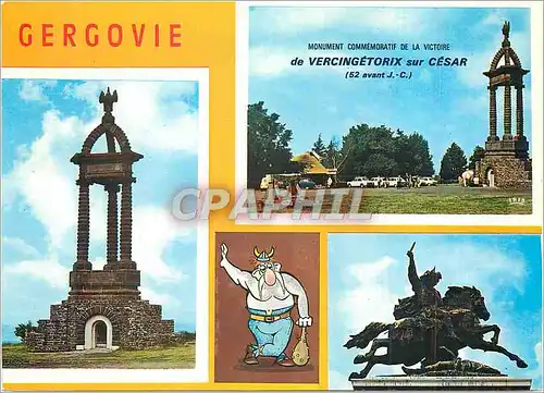 Moderne Karte Gergovie en Auvergne Images de France Vercingetorix Gaulois Jules Cesar