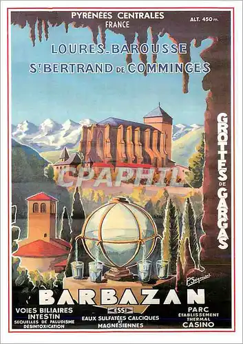 Moderne Karte Loures Barousse St Bertrand de Comminges Pyrenees Centrales France