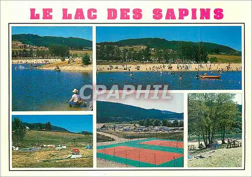 Moderne Karte Le Lac des Sapins a Cublize (Rhone) Tennis