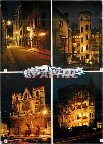 Cartes postales moderne Le Vieux Lyon Rue du Boeuf Maison du Crible Primatiale Saint Jean Maison Henri IV