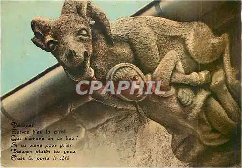 Cartes postales moderne Villefranche en Beaujolais (Rhone) Gargouille de la luxure a Notre Dame des Marais