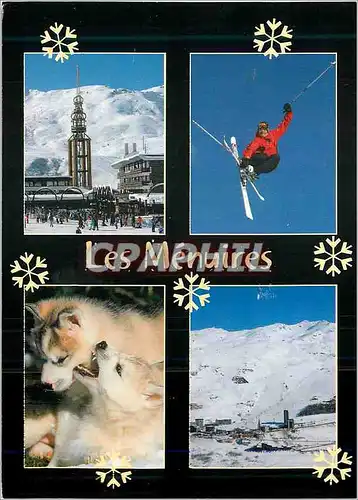 Moderne Karte Les Menuires les 3 Vallees Savoie France Chiens