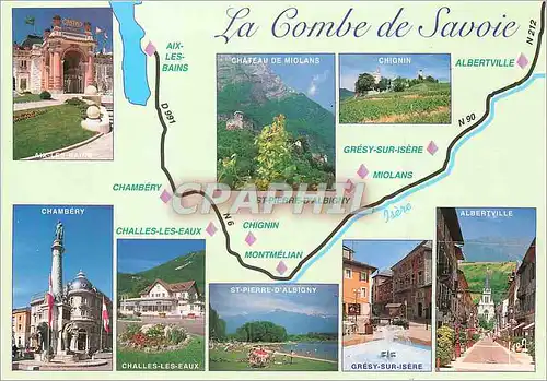 Moderne Karte La Combe de Savoie Couleurs et Lumieres de France de la Vallee de l'Isere au Lac du Bourget au P