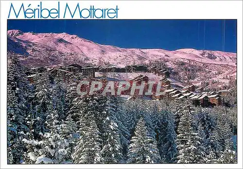 Moderne Karte Meribel Mottaret Savoie (alt 1750m) Echappee sur la Station au Coeur des 3 Vallees