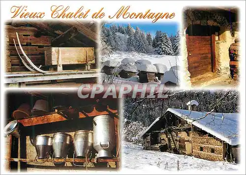 Moderne Karte Vieux Chalet de Montagne