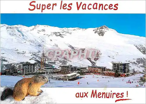 Cartes postales moderne Les Menuires (alt 1830 2835m) en Tarentaise Vallee des Belleville Savoie la Croisette Depart des